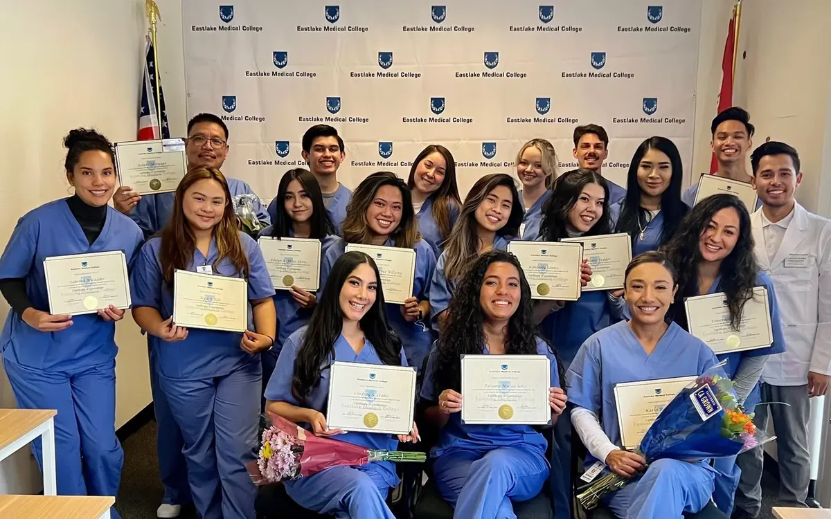 Official institute website image for Eastlake Medical College I CNA Training Nursing Testing, a CNA training listing in Fontana, California